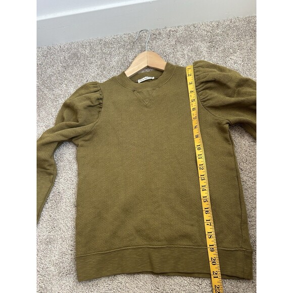 ULLA JOHNSON Philo Pullover Fatigue Green Puff Sleeves Pullover Size P X-Small - Picture 13 of 13